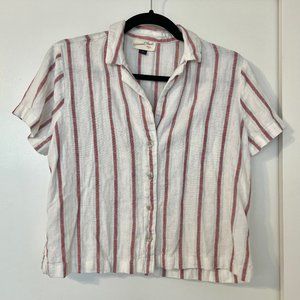 Beachy Red & Blue Button Down